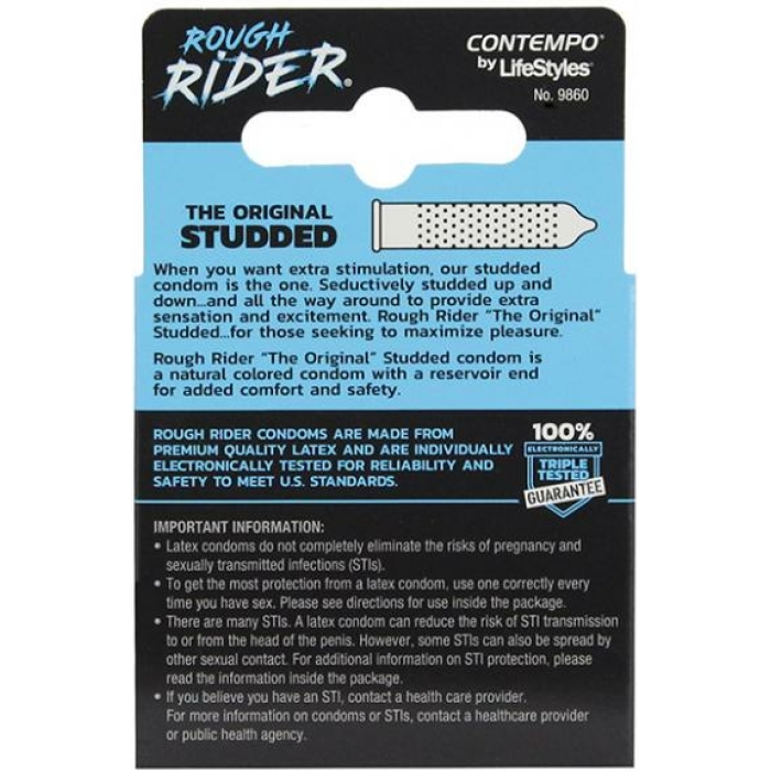 Rough Rider Studded Condom 3 Pack - Image 2