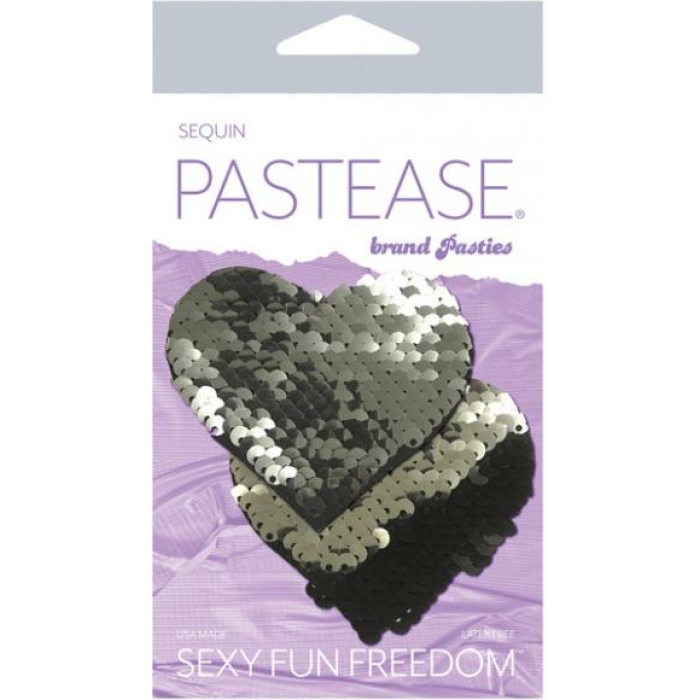 Pastease Color Changing Flip Sequins Heart - Slate/black O/s - Image 1