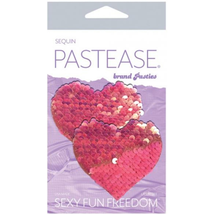 Pastease Color Changing Flip Sequins Heart Pink O/S - Image 2