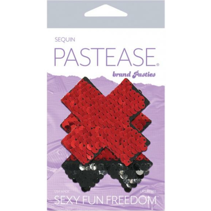 Pastease Color Changing Flip Sequins Cross Red Black O/S - Image 2