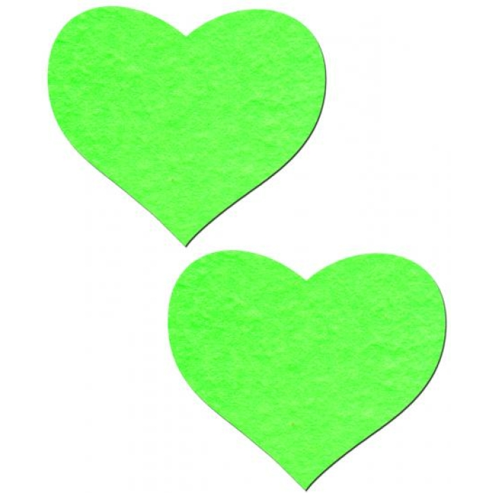 Heart Glow In The Dark Pasties O/S - Image 1