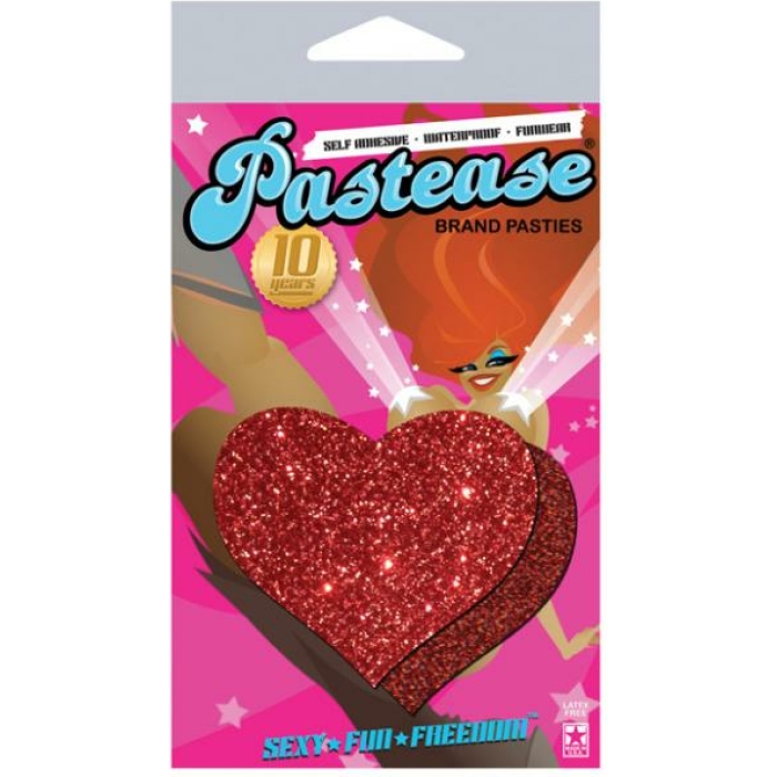Heart Red Glitter Pasties O/S - Image 2