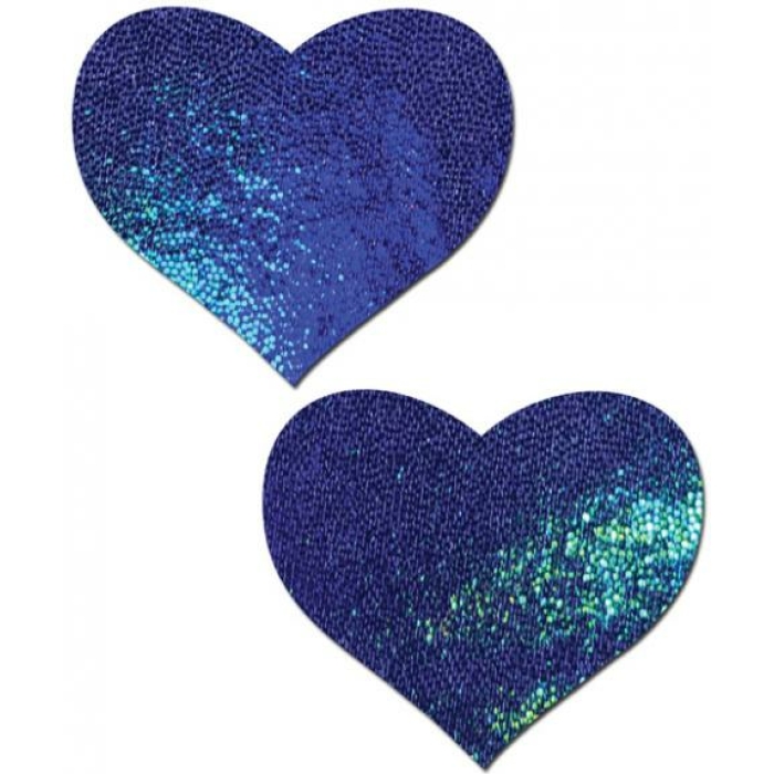 Pastease Blue Spectrum Liquid Heart Pasties O/S - Image 1