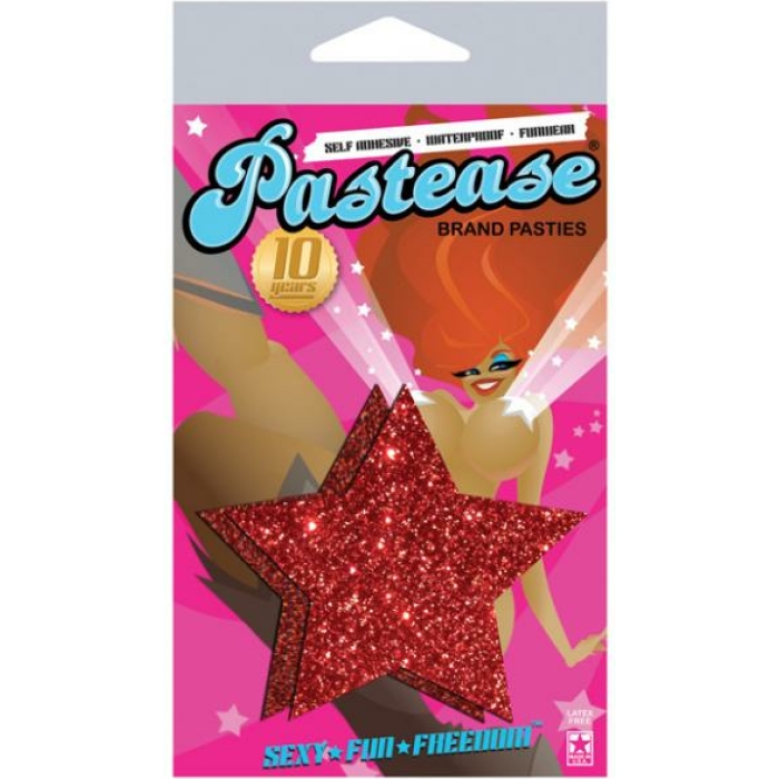 Rockstar Red Glitter Pasties O/S - Image 2