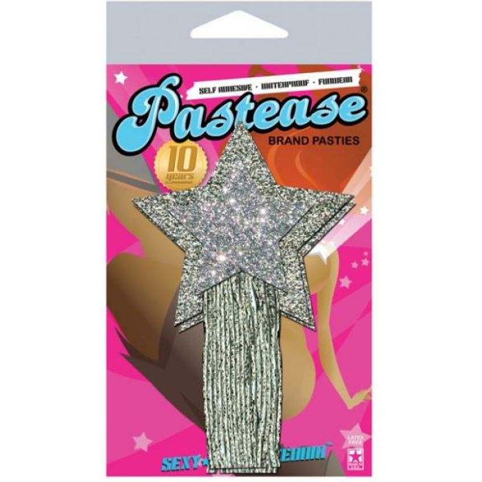 Pastease Silver Glitter Tassle Stars OS - Image 2