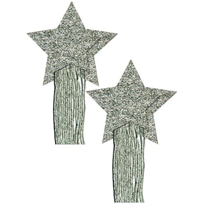 Pastease Silver Glitter Tassle Stars OS - Image 1