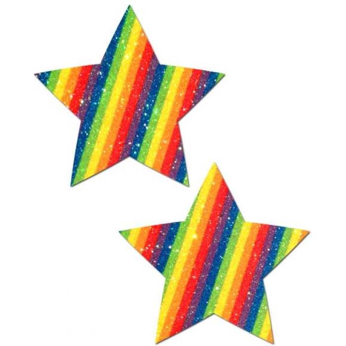 Pastease Rockstar Glittering Double Rainbow Star - Image 1