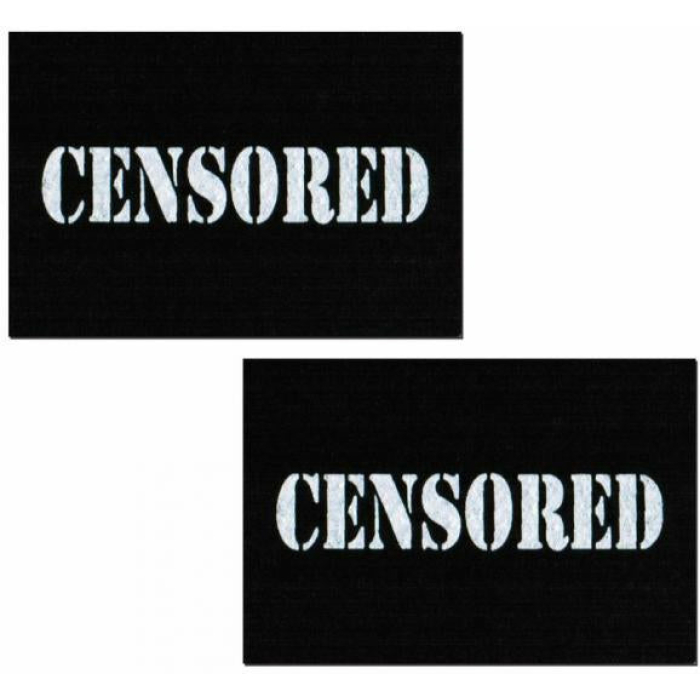 Censored Bar Black Pasties O/S - Image 1
