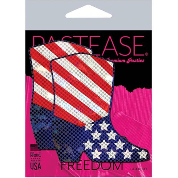 Pastease Premium Sparkling Stars & Strips Usa Cowboy Boot - Red/white/blue O/s - Image 1