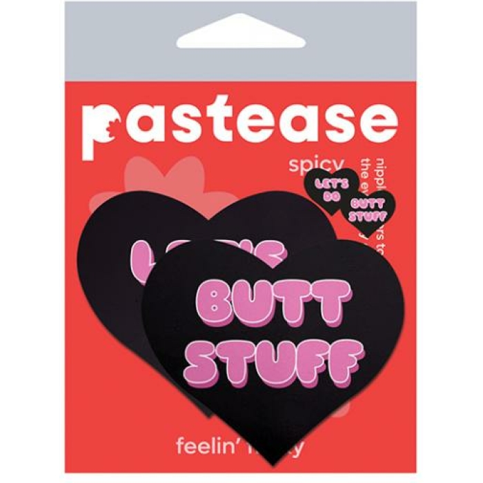 Pastease Premium Heart Let's Do Butt Stuff - Black/pink O/s - Image 1