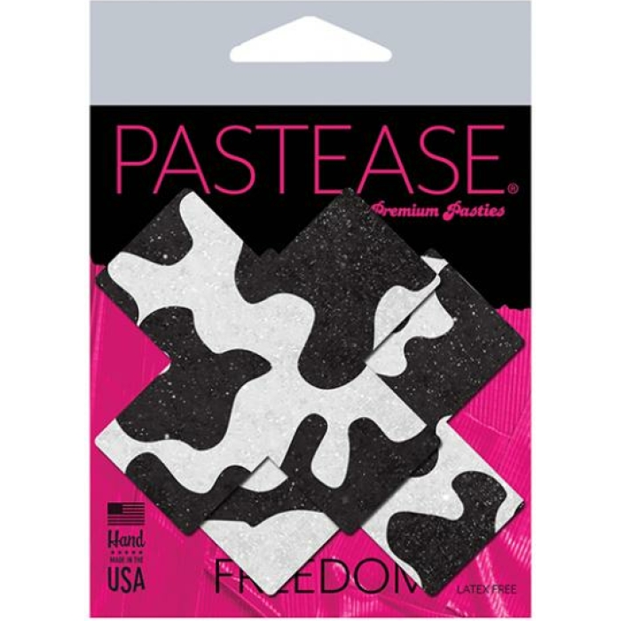 Pastease Premium Plus X Cow Print Cross - Black/white O/s - Image 1