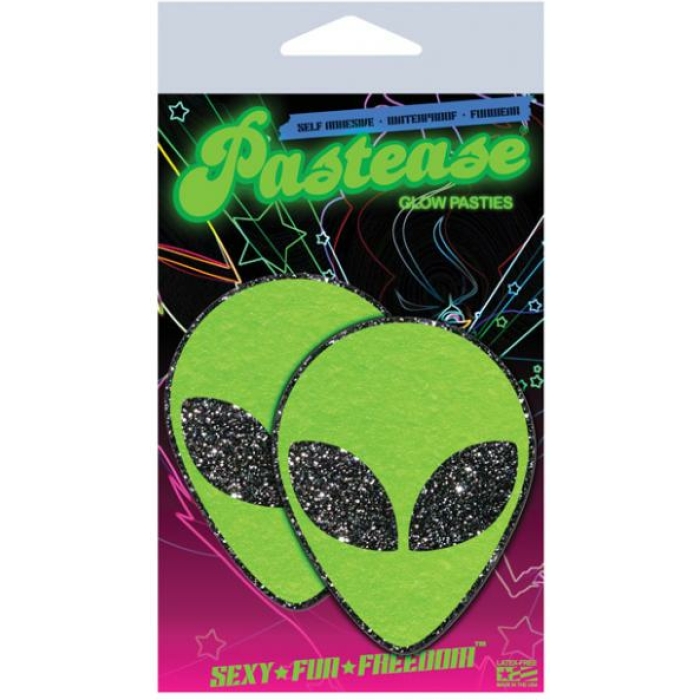 Green Glitter Alien Pasties O/S - Image 2