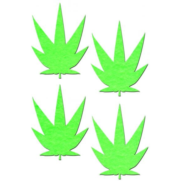 Pastease Petites Glow in the Dark Leaf O/S 2 Pack - Image 1