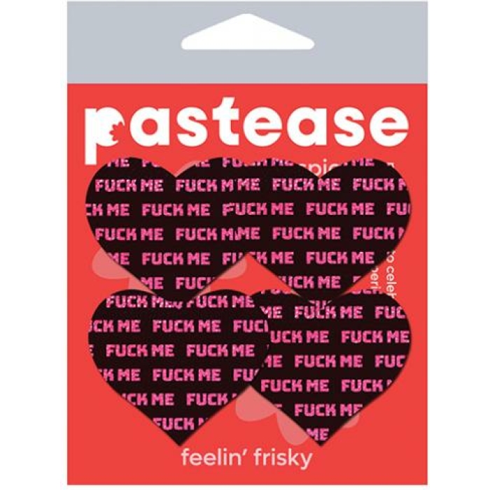 Pastease Petites Fuck Me Hearts - Black/pink O/s - Image 1