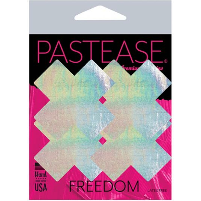 Pastease Holographic Plus X - Silver O/s Pack Of 2 Pair - Image 1
