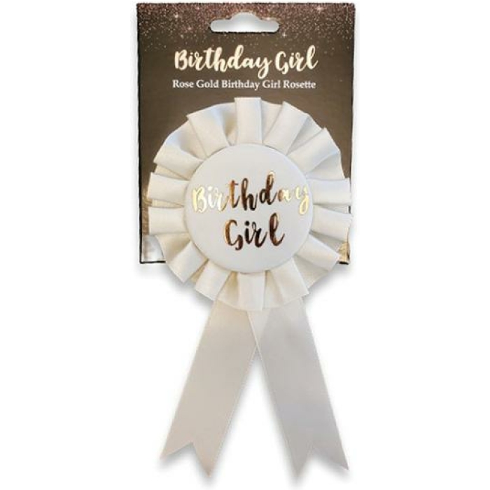 Birthday Girl Badge - Rose Gold - Image 1
