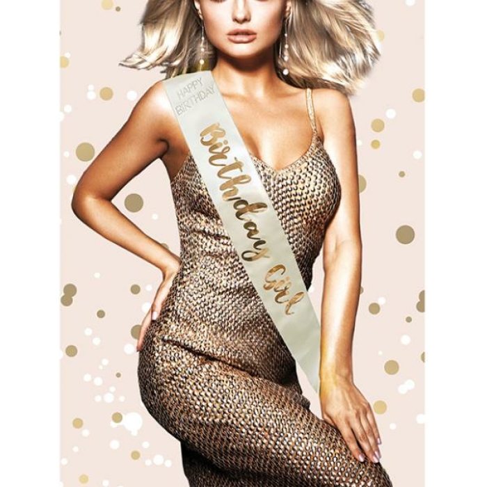 Birthday Girl Sash - Rose Gold - Image 1