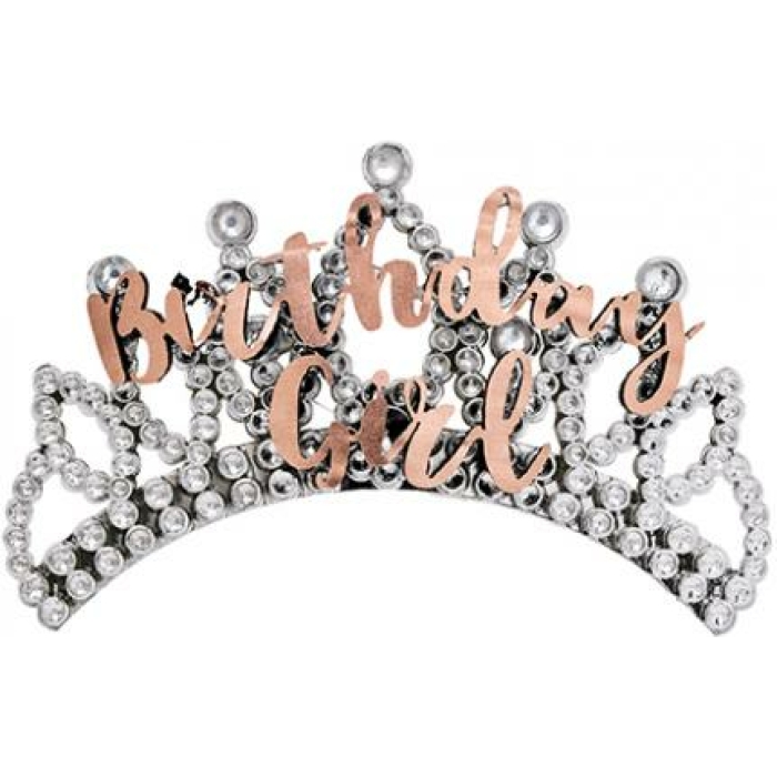 Birthday Girl Tiara - Rose Gold - Image 1