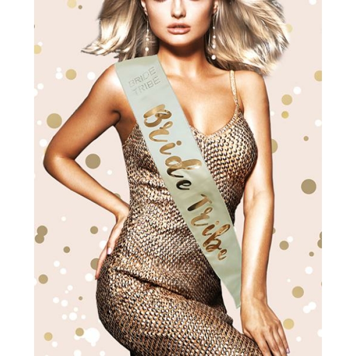 Bride Tribe Sash - Rose Gold - Image 1