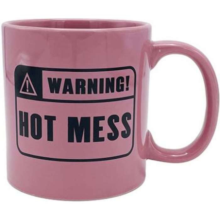 Attitude Mug Warning Hot Mess - 22 Oz - Image 1