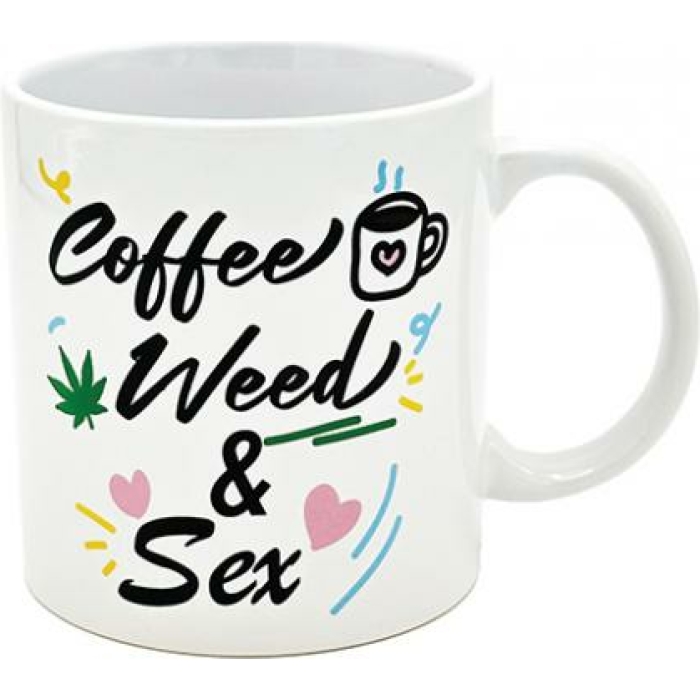 Attitude Mug Coffee, Weed & Sex - 22 Oz - Image 1