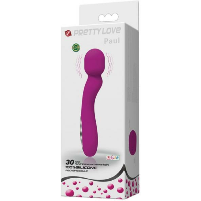 Pretty Love Paul USB Rechargeable Wand Fuchsia - Image 1