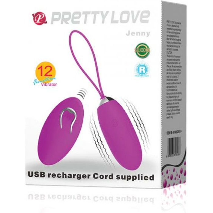 Pretty Love Jenny Remote Control Bullet Vibrator Purple - Image 3