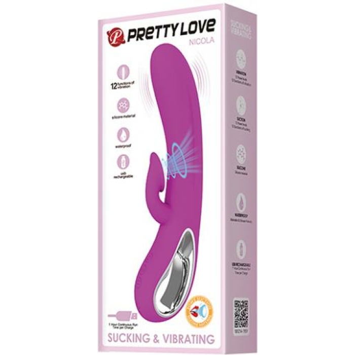 Pretty Love Nicola Massage Sucking Rabbit - 12 Function - Image 1
