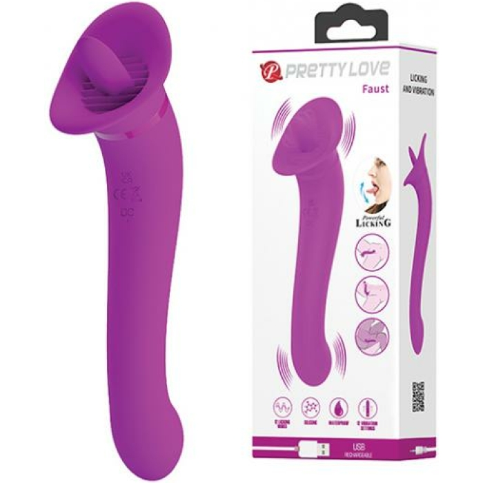 Pretty Love Faust Licking Trumpet - Fuchsia - Image 1