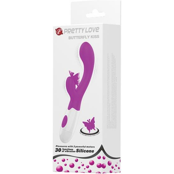 Pretty Love Butterfly Kiss Rabbit - Fuchsia - Image 1