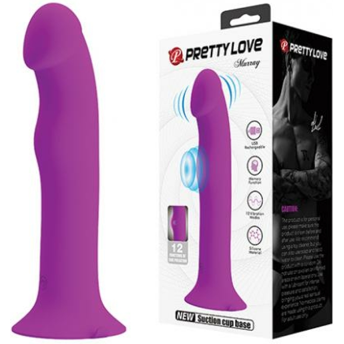 Pretty Love Murray Pulsating Dildo - Black - Image 1