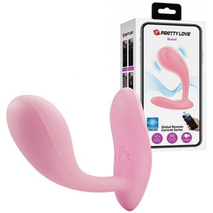 Pretty Love Baird App-enabled Vibrating Butt Plug - Hot Pink - Image 1
