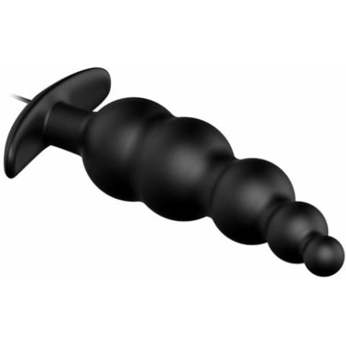 Pretty Love Vibrating Bead Butt Plug Black - Image 2