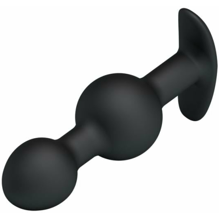 Pretty Love 4.05 inches Silicone Anal Plug with Ball Black - Image 2