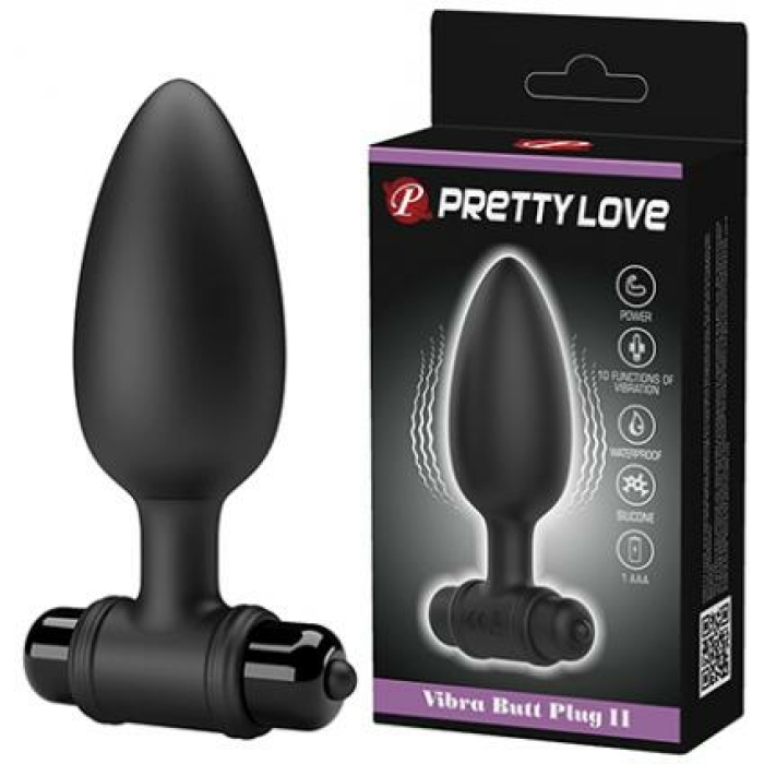 Pretty Love Vibra Butt Plug Ii - Black - Image 1