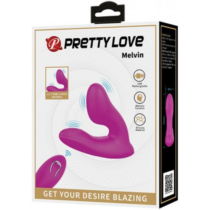 Pretty Love Melvin Dual Stimulator - Fuchsia - Image 1