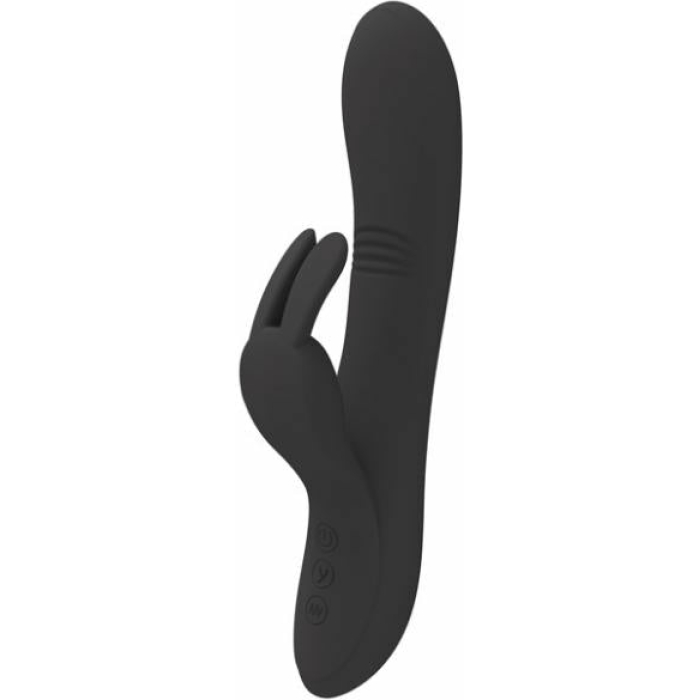 Pretty Love Dylan Bunny Ears Come Hither Rabbit Vibrator Black - Image 1