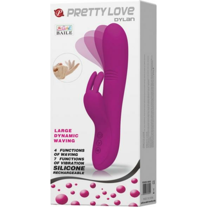 Pretty Love Dylan Bunny Ears Come Hither Rabbit Vibrator Purple - Image 2