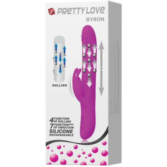 Pretty Love Byron Thrusting Rabbit Vibrator Purple - Image 2