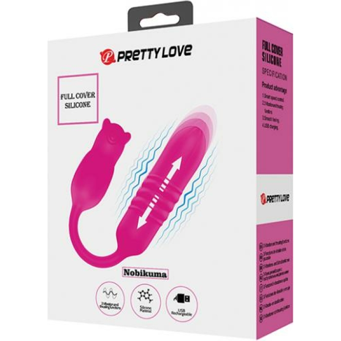 Pretty Love Nobikuma Thrusting Egg - Fuchsia - Image 1