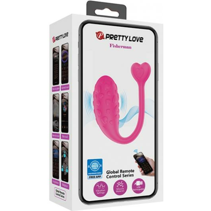 Pretty Love Fisherman Vibrating Egg - Hot Pink - Image 1
