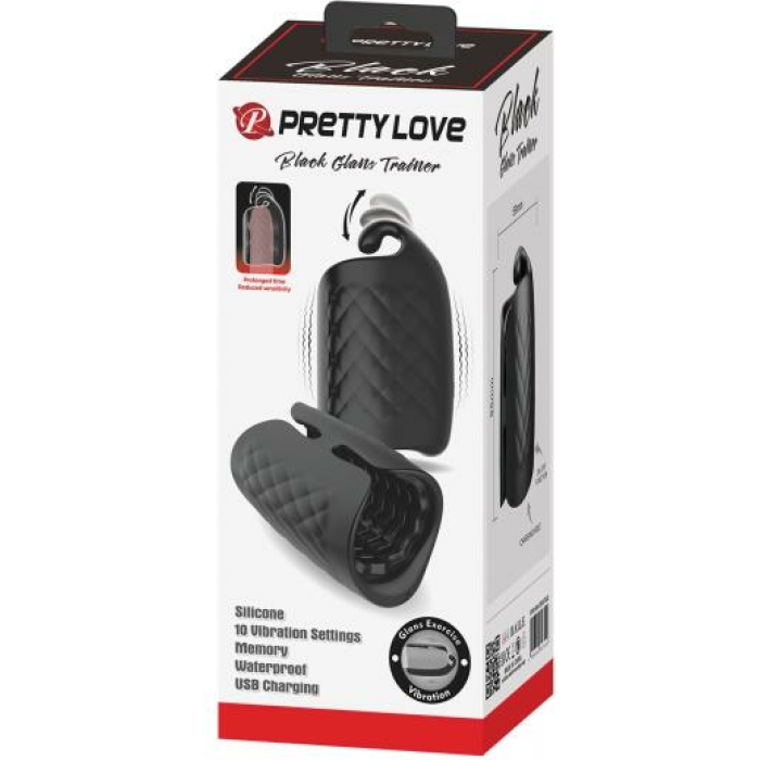Pretty Love Vibrating Glans Trainer - Black - Image 1