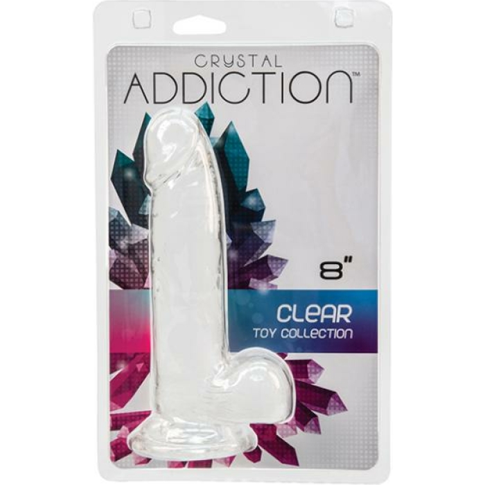 Crystal Addiction Dong 8 inches Clear - Image 3