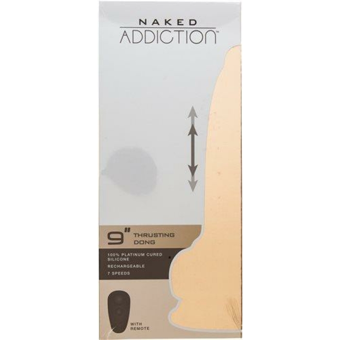 Naked Addiction 9 inches Thrusting Dong Beige - Image 3