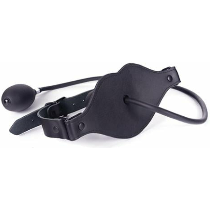 Spartacus Inflatable Dildo Gag With Hand Pump Black O/S - Image 2
