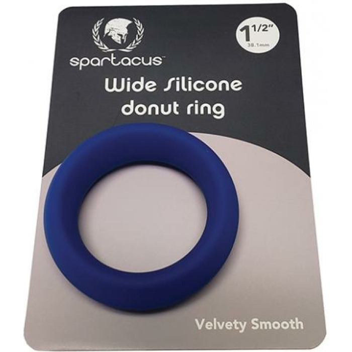 Spartacus 1.5" Wide Silicone Donut Ring - Blue - Image 1
