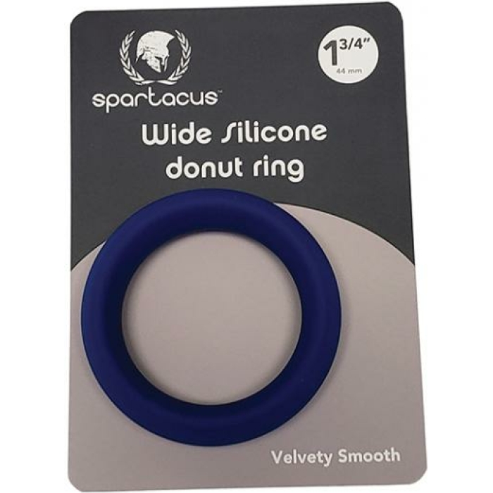 Spartacus 1.75" Wide Silicone Donut Ring - Blue - Image 1
