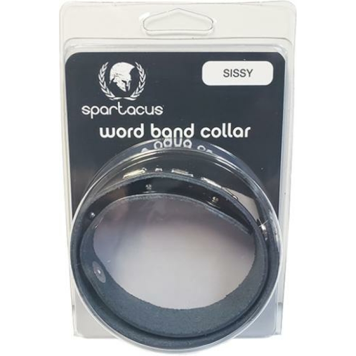 Spartacus Sissy Leather Collar - Black - Image 1