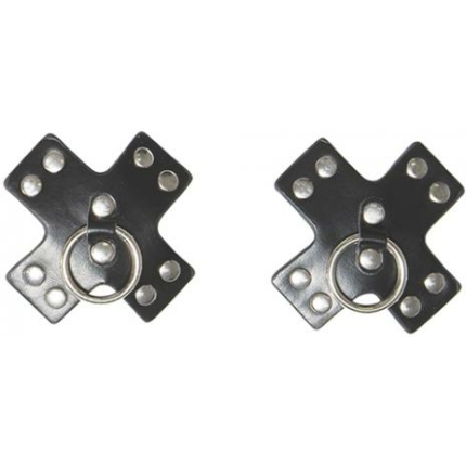 Studded Cross Reusable Pasties Black O/S