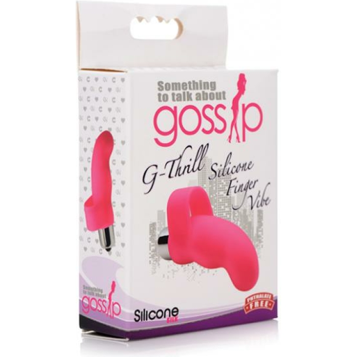 G-thrill Silicone Finger Vibe - Magenta - Image 1